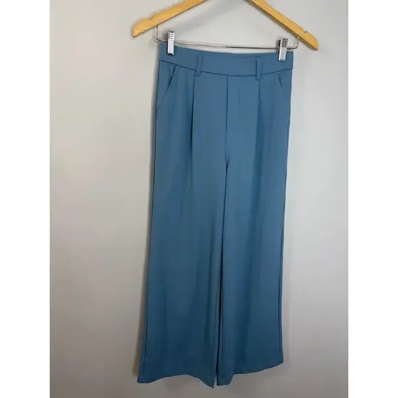Halara Flex DayStretch High Waisted Pocket Work Flare Pants Light Azure XSP New - Picture 6 of 11